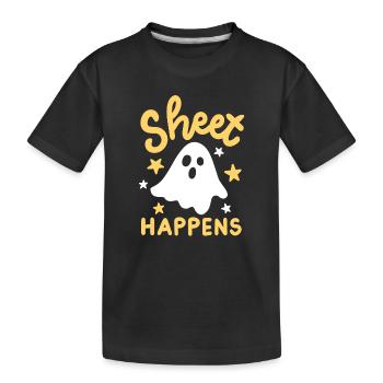 Geist Halloweenkostüm - Kinder Premium Bio T-Shirt - Schwarz - Vorne