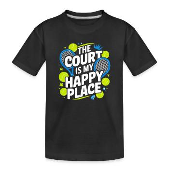 Le tribunal est mon lieu de bonheur - T-shirt bio Premium Enfant - noir - Devant