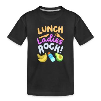Mittagessen Damen Schule - Kinder Premium Bio T-Shirt - Schwarz - Vorne
