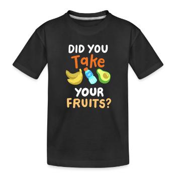 Mittagessen Schule Cafeteria - Kinder Premium Bio T-Shirt - Schwarz - Vorne