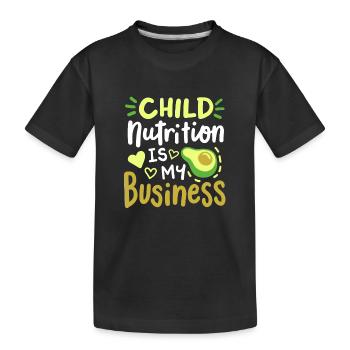 Mittagessen Schule Cafeteria Crew - Kinder Premium Bio T-Shirt - Schwarz - Vorne