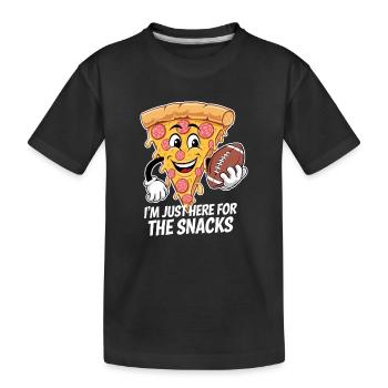 Football - Lustig Je suis juste là pour les collations - T-shirt bio Premium Enfant - noir - Devant