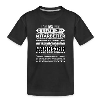 Ich bin der stolze Anführer einer Horde - Kinder Premium Bio T-Shirt - Schwarz - Vorne