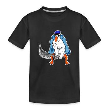 Muscles de la mouette - T-shirt bio Premium Enfant - noir - Devant