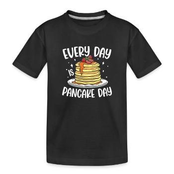 Everyday is pancake day - Kinder Premium Bio T-Shirt - Schwarz - Vorne