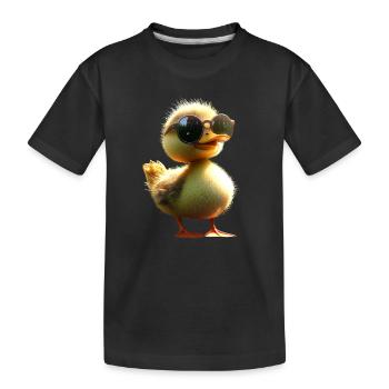 Canard, Canard colvert, Caneton, Caneton, , Canard - T-shirt bio Premium Enfant - noir - Devant