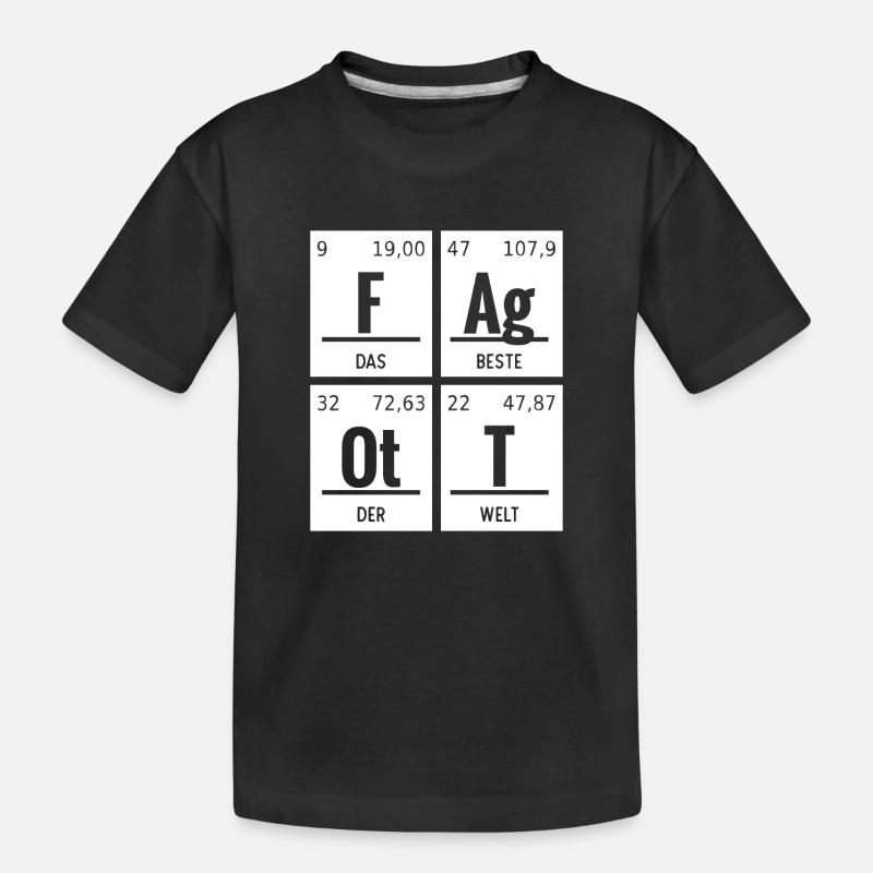 Fagott Das Beste Der Welt chemische Elemente - Kinder Premium Bio T-Shirt - Schwarz