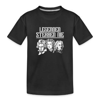 Legenden sterben nie Beethoven Bach Händel Klassik - Kinder Premium Bio T-Shirt - Schwarz - Vorne