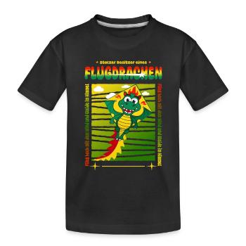 Kite Owner - Kids' Premium Organic T-Shirt - black - Front