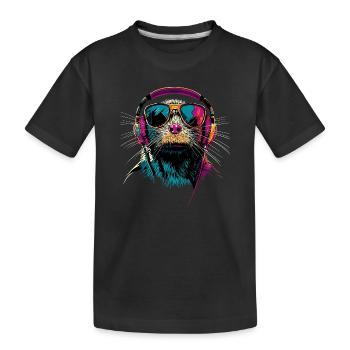 Maulwurf mit Sonnenbrille Liebe Süße Maulwürfe - Kinder Premium Bio T-Shirt - Schwarz - Vorne