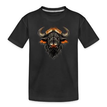 Buffalo Cape Buffalo Safari African Buffalo - Kids' Premium Organic T-Shirt - black - Front
