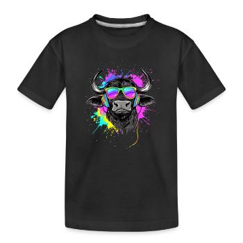 Buffalo Cape Buffalo Safari African Buffalo - Kids' Premium Organic T-Shirt - black - Front