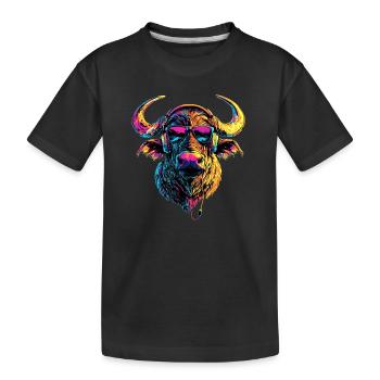Buffalo Cape Buffalo Safari African Buffalo - Kids' Premium Organic T-Shirt - black - Front
