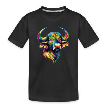 Buffalo Cape Buffalo Safari African Buffalo - Kids' Premium Organic T-Shirt - black - Front