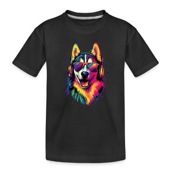 Husky Dogs Lover Dog Love Huskies de Sibérie - T-shirt bio Premium Enfant - noir - Devant