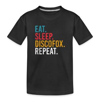 Eat Sleep Discofox Repeat für Tänzer - Kinder Premium Bio T-Shirt - Schwarz - Vorne