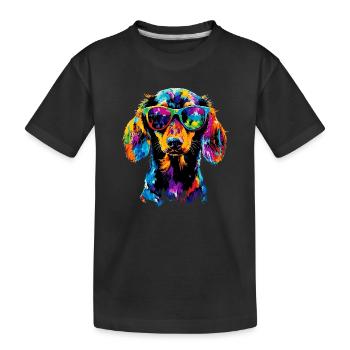 Teckel, Teckel, Teckel miniature, Dachshund Club, Teckel - T-shirt bio Premium Enfant - noir - Devant
