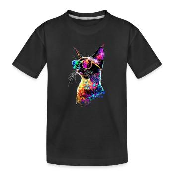 Siamkatze Siam Katze Siamese Cat Siamesen Katzen - Kinder Premium Bio T-Shirt - Schwarz - Vorne
