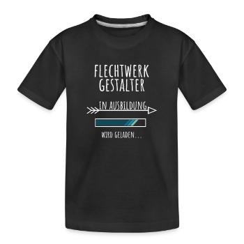 Flechtwerkgestalter Ausbildung Beruf Geschenk - Kinder Premium Bio T-Shirt - Schwarz - Vorne