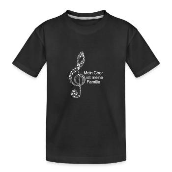Mein Chor ist meine Familie Chorleiter Chorprobe - Kinder Premium Bio T-Shirt - Schwarz - Vorne