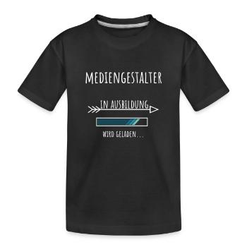 Mediengestalter Ausbildung Beruf Geschenk - Kinder Premium Bio T-Shirt - Schwarz - Vorne