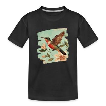 Hummingbird - Kids' Premium Organic T-Shirt - black - Front