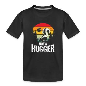 Not a hugger skunk - Kinder Premium Bio T-Shirt - Schwarz - Vorne