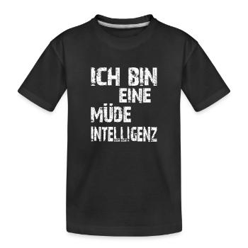 L’IA dit : Je suis une intelligence fatiguée - T-shirt bio Premium Enfant - noir - Devant
