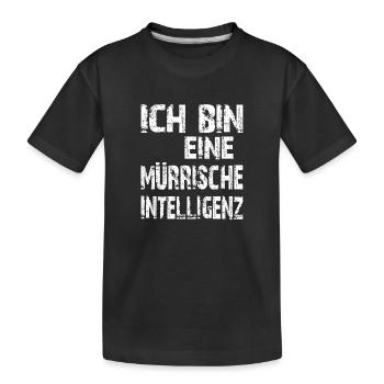 L’IA dit que je suis une intelligence - T-shirt bio Premium Enfant - noir - Devant