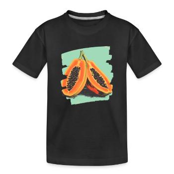 Papaya - Kinder Premium Bio T-Shirt - Schwarz - Vorne