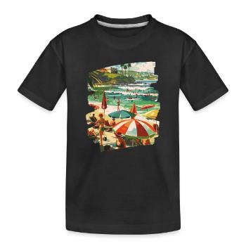 Surfer - Kids' Premium Organic T-Shirt - black - Front