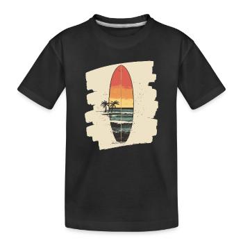 Planche de surf - T-shirt bio Premium Enfant - noir - Devant