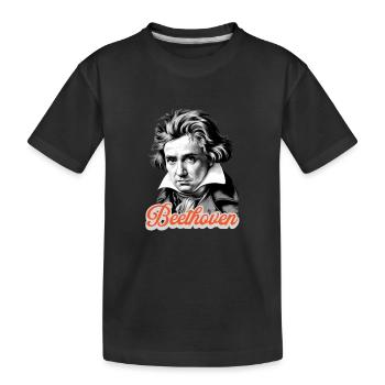 Komponist Beethoven Portrait Klassische Musik - Kinder Premium Bio T-Shirt - Schwarz - Vorne