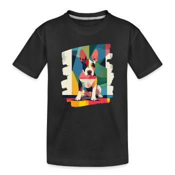 Bull Terrier Chien de combat Race de chien - T-shirt bio Premium Enfant - noir - Devant