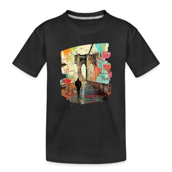 Pont de Brooklyn - T-shirt bio Premium Enfant - noir - Devant