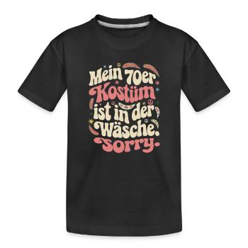 70s Costume Is In The Lingerie 70s Party 70s - Kids' Premium Organic T-Shirt - black - Front