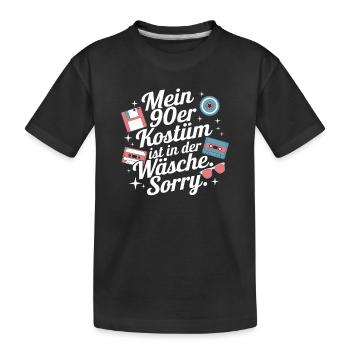 Mon costume des années 90 dans la soirée à thème de la lingerie - T-shirt bio Premium Enfant - noir - Devant