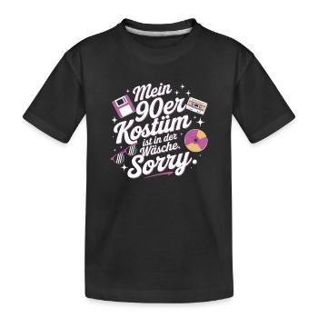 Mon costume des années 90 dans la soirée à thème de la lingerie - T-shirt bio Premium Enfant - noir - Devant