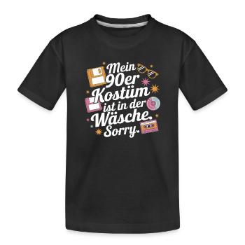 Mon costume des années 90 dans la soirée à thème de la lingerie - T-shirt bio Premium Enfant - noir - Devant
