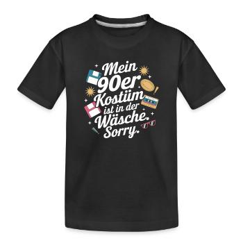 Mon costume des années 90 dans la soirée à thème de la lingerie - T-shirt bio Premium Enfant - noir - Devant