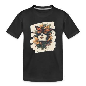 Spring Spring Beginning Flowers - Kids' Premium Organic T-Shirt - black - Front