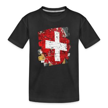 Pavillon suisse Suisse - T-shirt bio Premium Enfant - noir - Devant