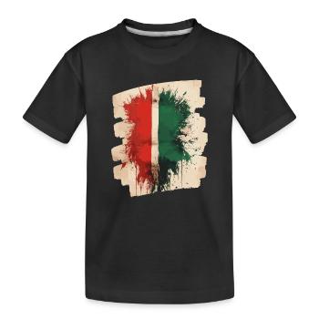 Italian flag Italy - Kids' Premium Organic T-Shirt - black - Front