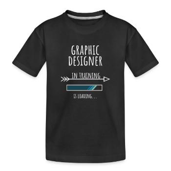Graphiste en formation Profession Cadeau - T-shirt bio Premium Enfant - noir - Devant