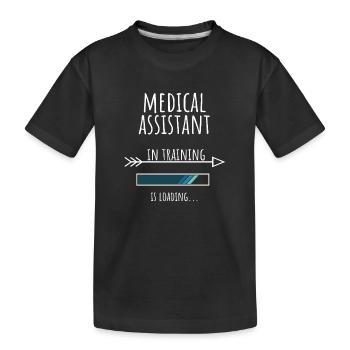 Cadeau d’Assistant Médical en Formation - T-shirt bio Premium Enfant - noir - Devant