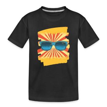 Lunettes de soleil - T-shirt bio Premium Enfant - noir - Devant