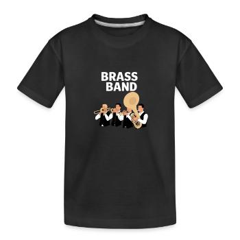 Brass Band Blaskapelle Volksmusik Trio Blaskapelle - Kinder Premium Bio T-Shirt - Schwarz - Vorne
