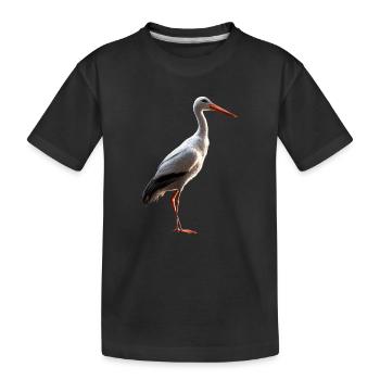Storch Liebhaber Weißstorch Riesenstorch Störche - Kinder Premium Bio T-Shirt - Schwarz - Vorne