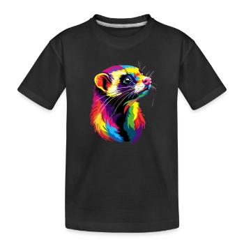 Furet Furet Putois Martre Belette Mignon Furet - T-shirt bio Premium Enfant - noir - Devant
