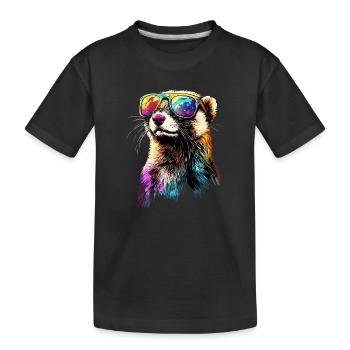 Furet Furet Putois Martre Belette Mignon Furet - T-shirt bio Premium Enfant - noir - Devant